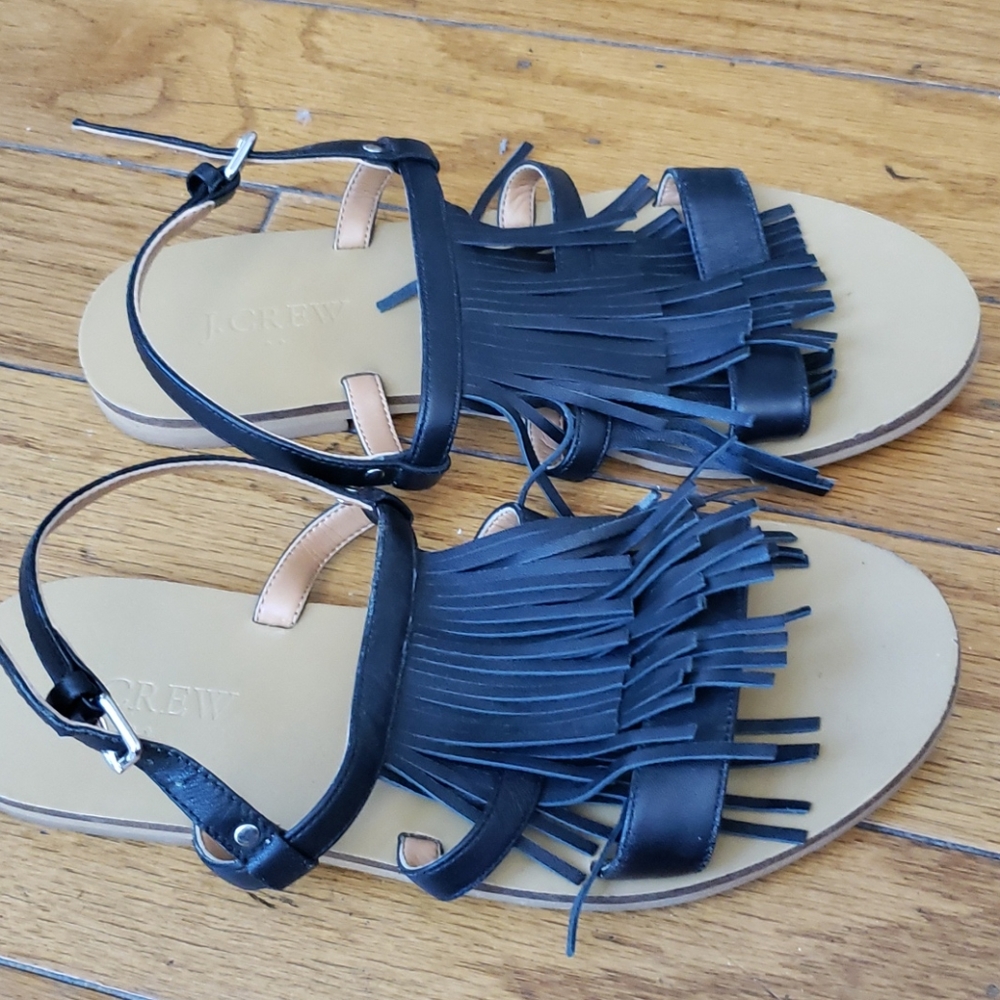 J Crew blaxk sandals